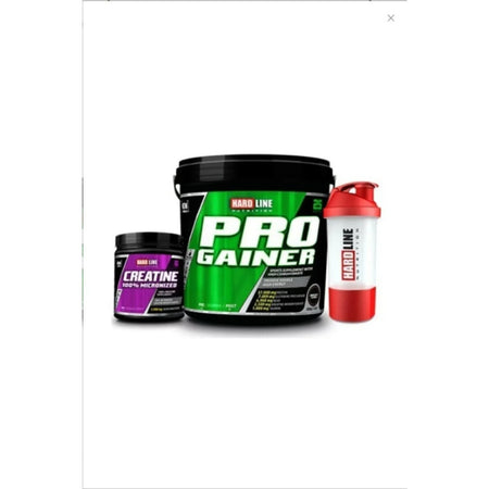 Hardline Nutrition Hardline Progainer Chocolate 5000 gr + 100% Micronized Creatine 300 gr + Shaker - MALLTURK