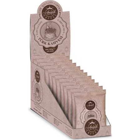Anisah Coffee 100 gr 12 Packs Turkish Coffee Plain Flavored for an Energetic and Refreshing Coffee Experience - MALLTURK