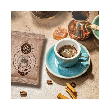 Anisah Coffee 100 gr 12 Packs Turkish Coffee Plain Flavored for an Energetic and Refreshing Coffee Experience - MALLTURK