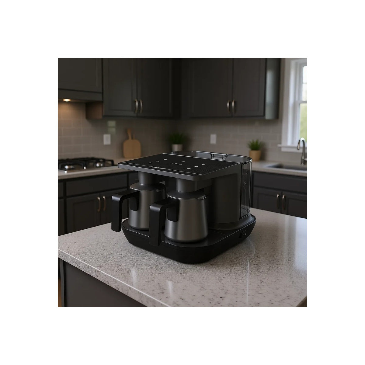 Grundig TCM 7061 ST Turkish Coffee Maker, Black, 6-Cup Capacity - MALLTURK