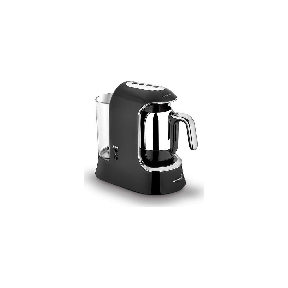 Korkmaz Kahvekolik Automatic Coffee Maker, Black and Chrome - MALLTURK