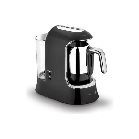 Korkmaz Kahvekolik Automatic Coffee Maker, Black and Chrome - MALLTURK