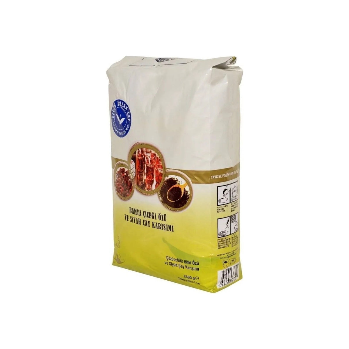 Ezber Bozan tea 2,5 kg black tea and Bamya Cicegi Ozlu Turkiye Menseli quality loose leaf tea - MALLTURK