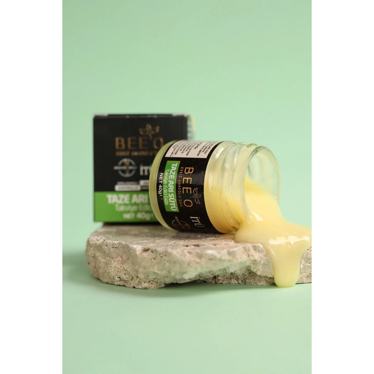 BEE'O 40 g Fresh Royal Jelly %100 Natural Halal and Additive-Free Dietary Supplement