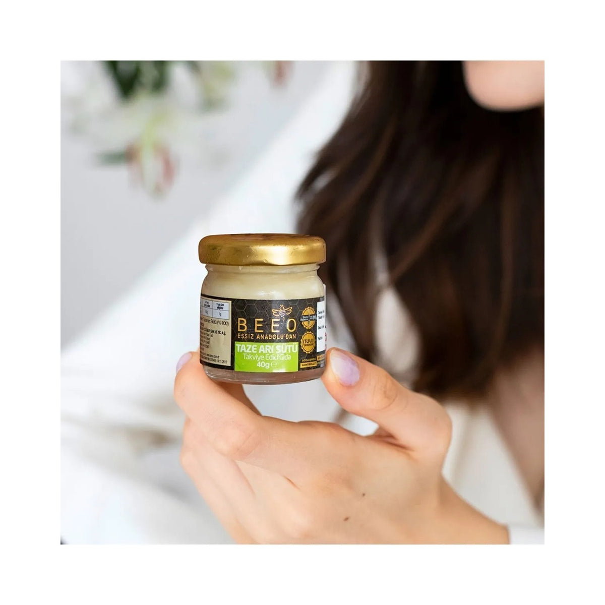 BEE'O 40 g Fresh Royal Jelly %100 Natural Halal and Additive-Free Dietary Supplement