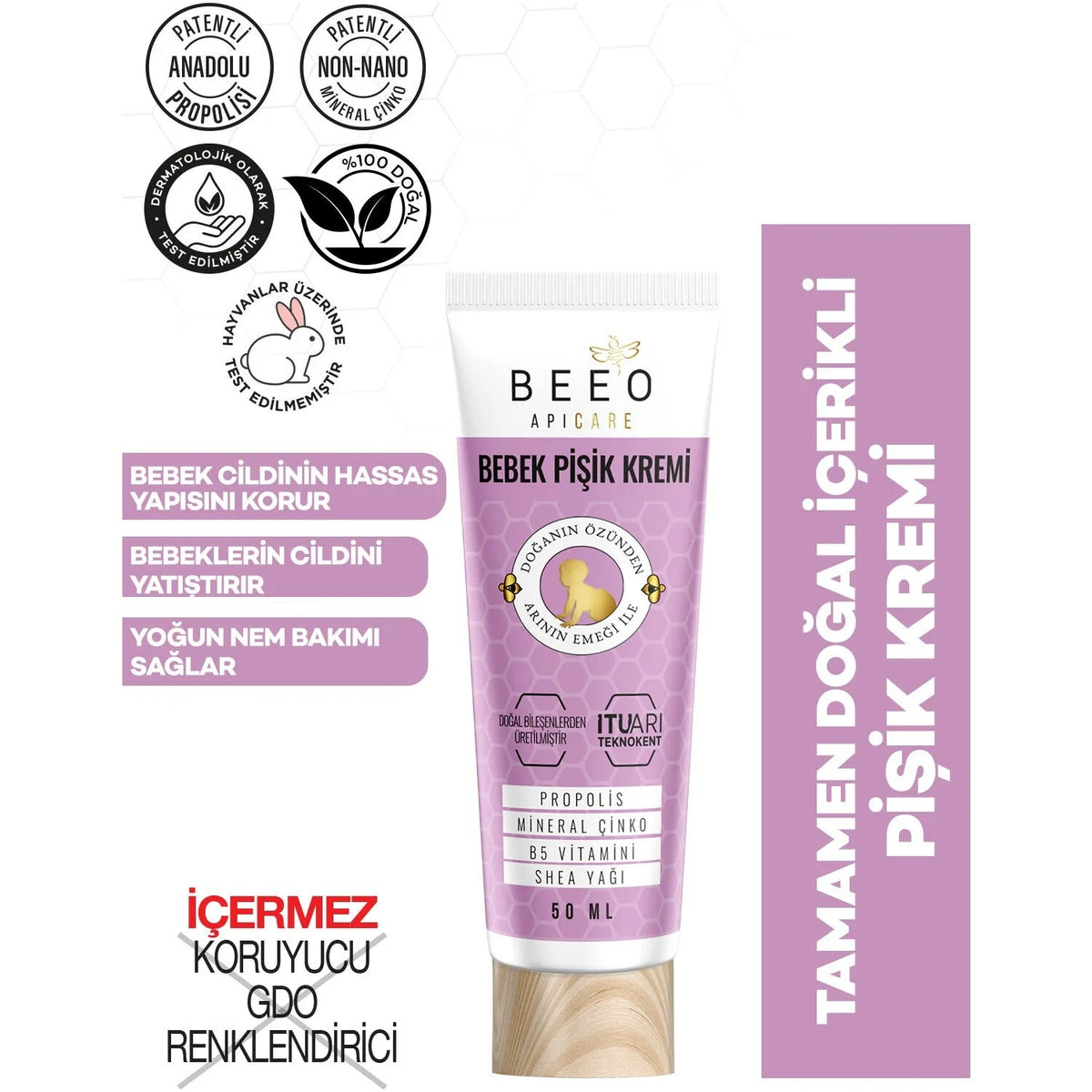 BEE'O Apibaby 50 ml With Propolis Diaper Care Cream