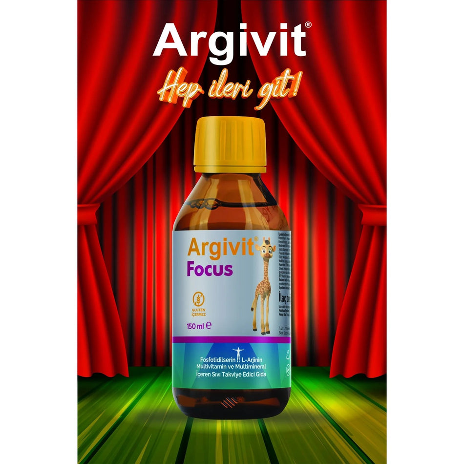 Argivit Focus 150 ml Fosfotidilserin L-Arjinin Multivitamin Turkey Origin Dietary Supplement - MALLTURK