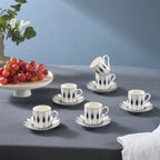 Karaca Ahenk Turkish Coffee Cup Set for 6, 80 ml