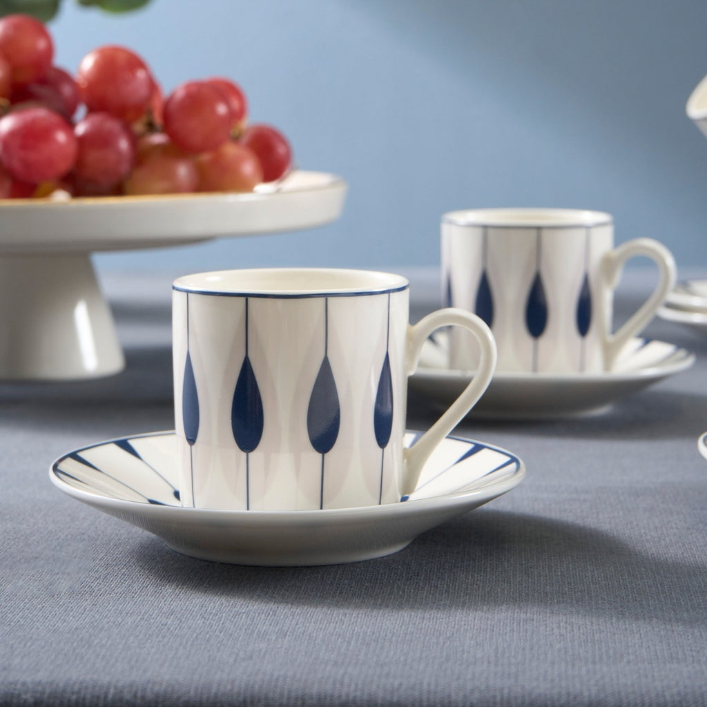 Karaca Ahenk Turkish Coffee Cup Set for 6, 80 ml