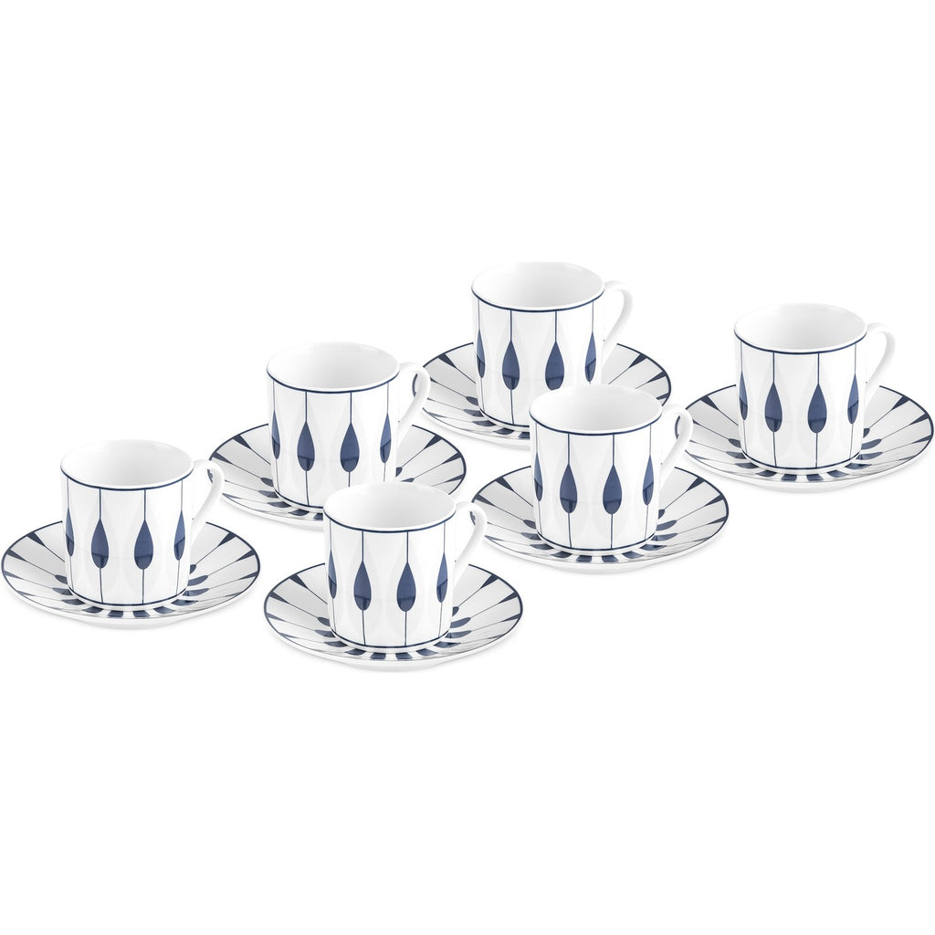 Karaca Ahenk Turkish Coffee Cup Set for 6, 80 ml