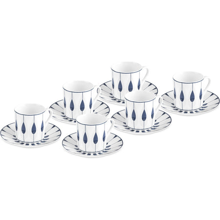 Karaca Ahenk Turkish Coffee Cup Set for 6, 80 ml - MALLTURK