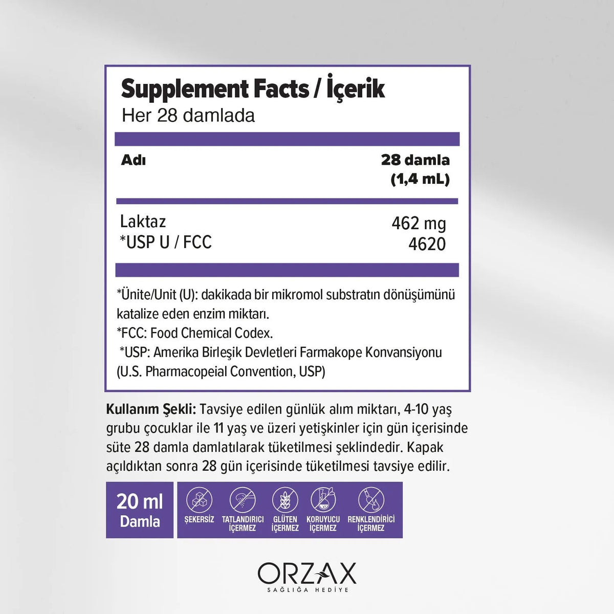 Orzax Ocean Enzymes Lactase Drops 20 ml Sivi Dietary Supplement India Origin - MALLTURK