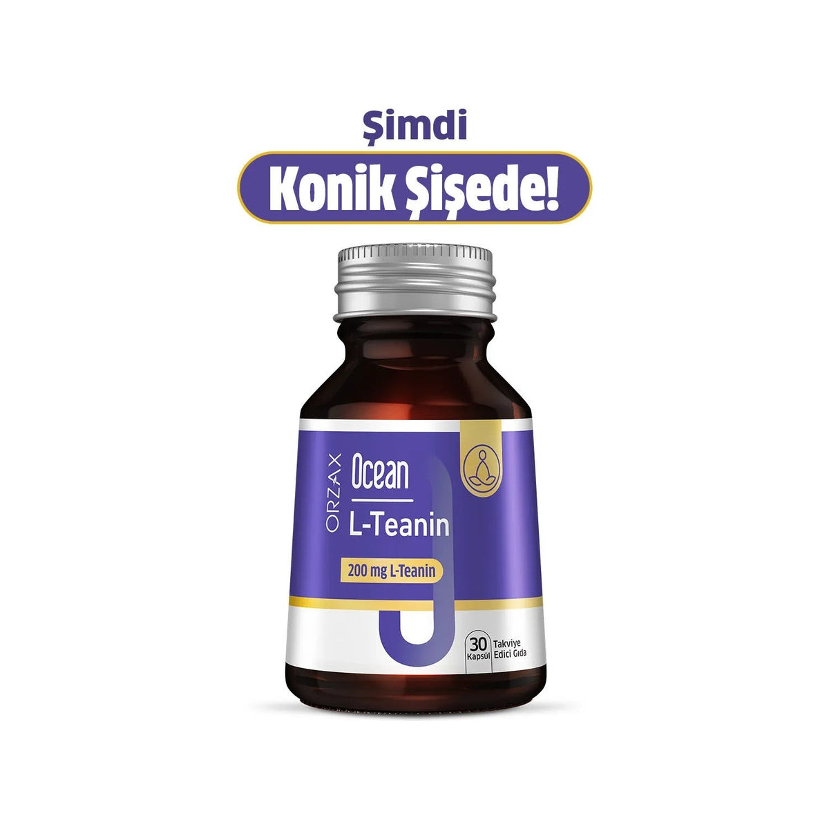 Orzax Ocean L-Teanin 200 mg 30 Capsule Vegan Dietary Supplement Turkey Origin - MALLTURK