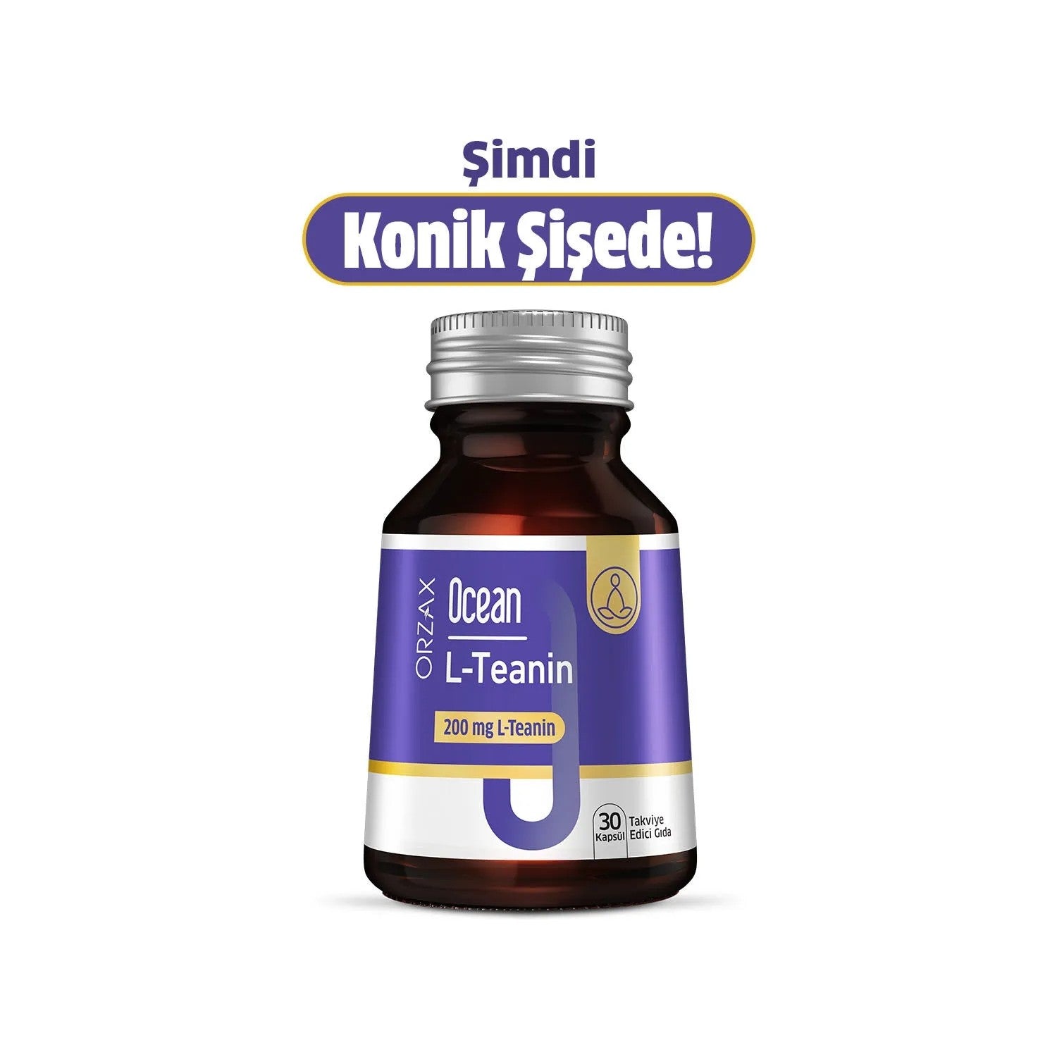 Orzax Ocean L-Teanin 200 mg 30 Capsule Vegan Dietary Supplement Turkey Origin - MALLTURK