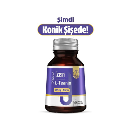 Orzax Ocean L-Teanin 200 mg 30 Capsule Vegan Dietary Supplement Turkey Origin - MALLTURK