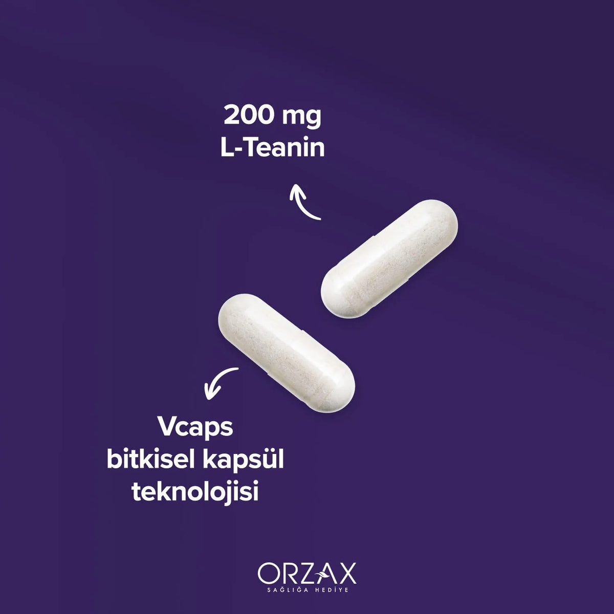 Orzax Ocean L-Teanin 200 mg 30 Capsule Vegan Dietary Supplement Turkey Origin - MALLTURK