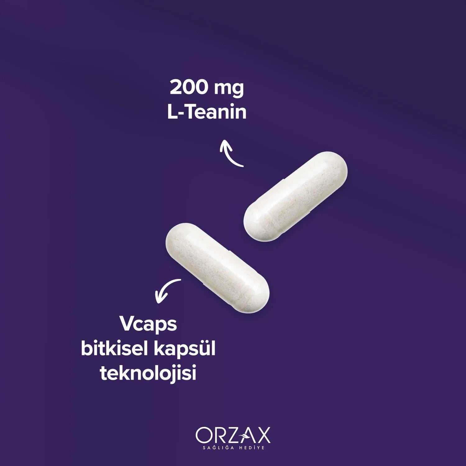 Orzax Ocean L-Teanin 200 mg 30 Capsule Vegan Dietary Supplement Turkey Origin - MALLTURK