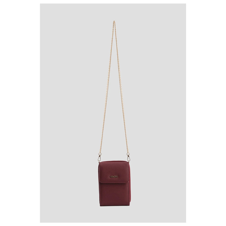 Armine Pia Leather Handbag 25YD7266 Burgundy