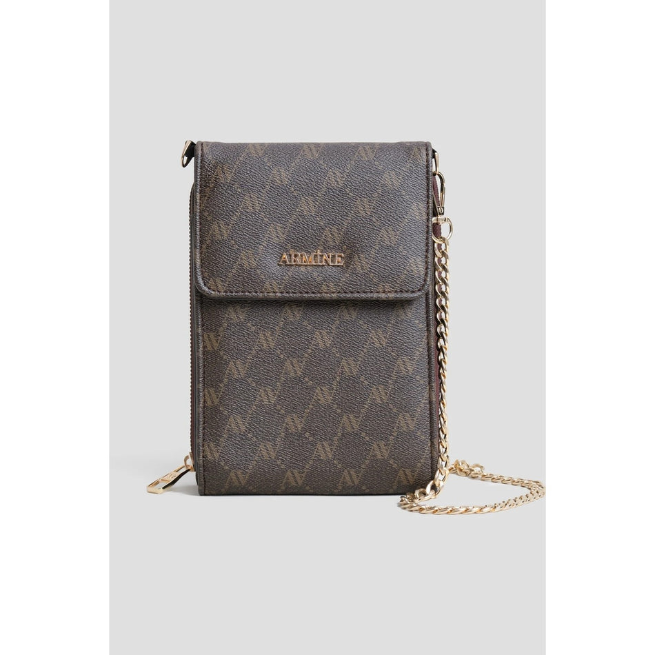 Armine Polka Dot Handbag Brown