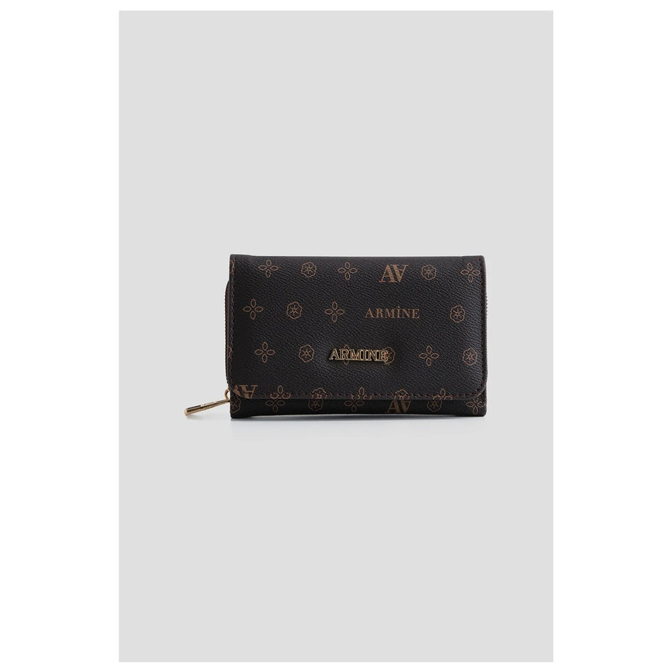 Armine Printed Wallet Brown