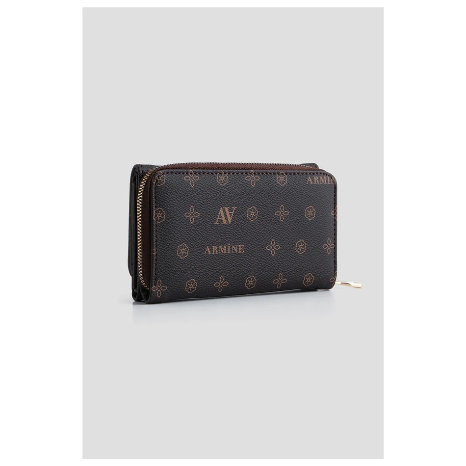 Armine Printed Wallet Brown