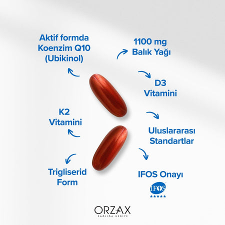 Orzax Ocean Pulse Omega 3 Fish Oil 30 Capsule - MALLTURK