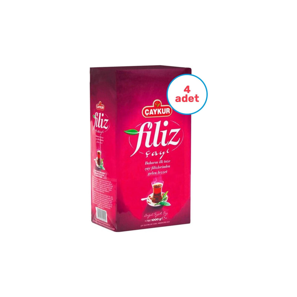 Caykur sprout tea 1 kg x 4'lu black tea quality natural leaf tea product of Turkey - MALLTURK