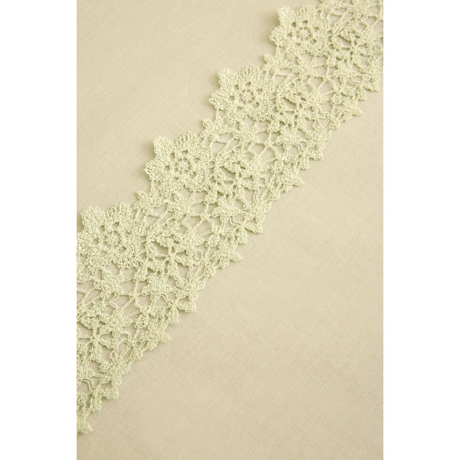 Karaca Home Lunelle Lace Double Duvet Cover Set Sage Green - MALLTURK