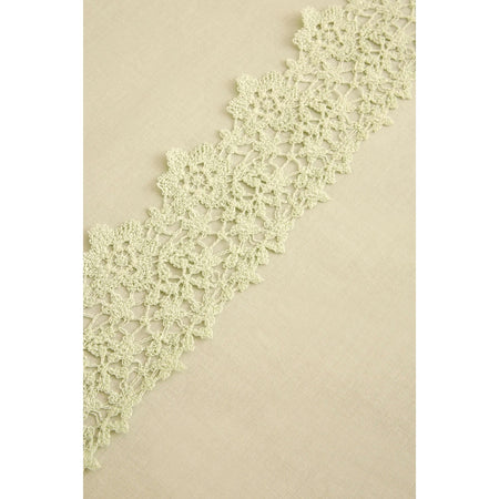 Karaca Home Lunelle Lace Double Duvet Cover Set Sage Green - MALLTURK