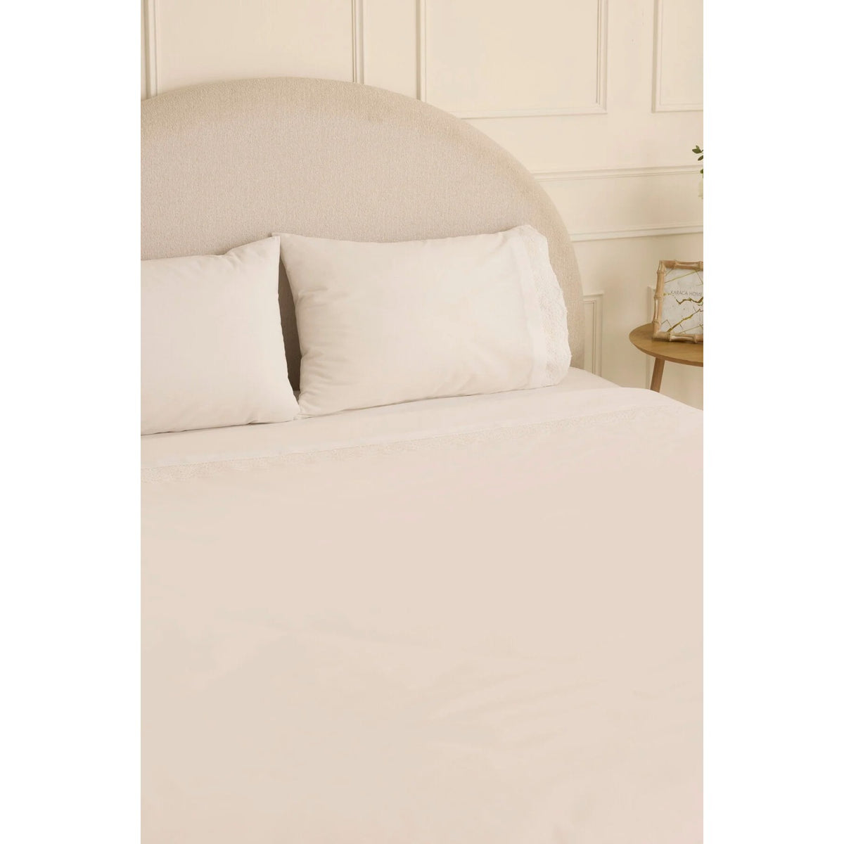Karaca Home Velisse Lace Double Duvet Cover Set White - MALLTURK