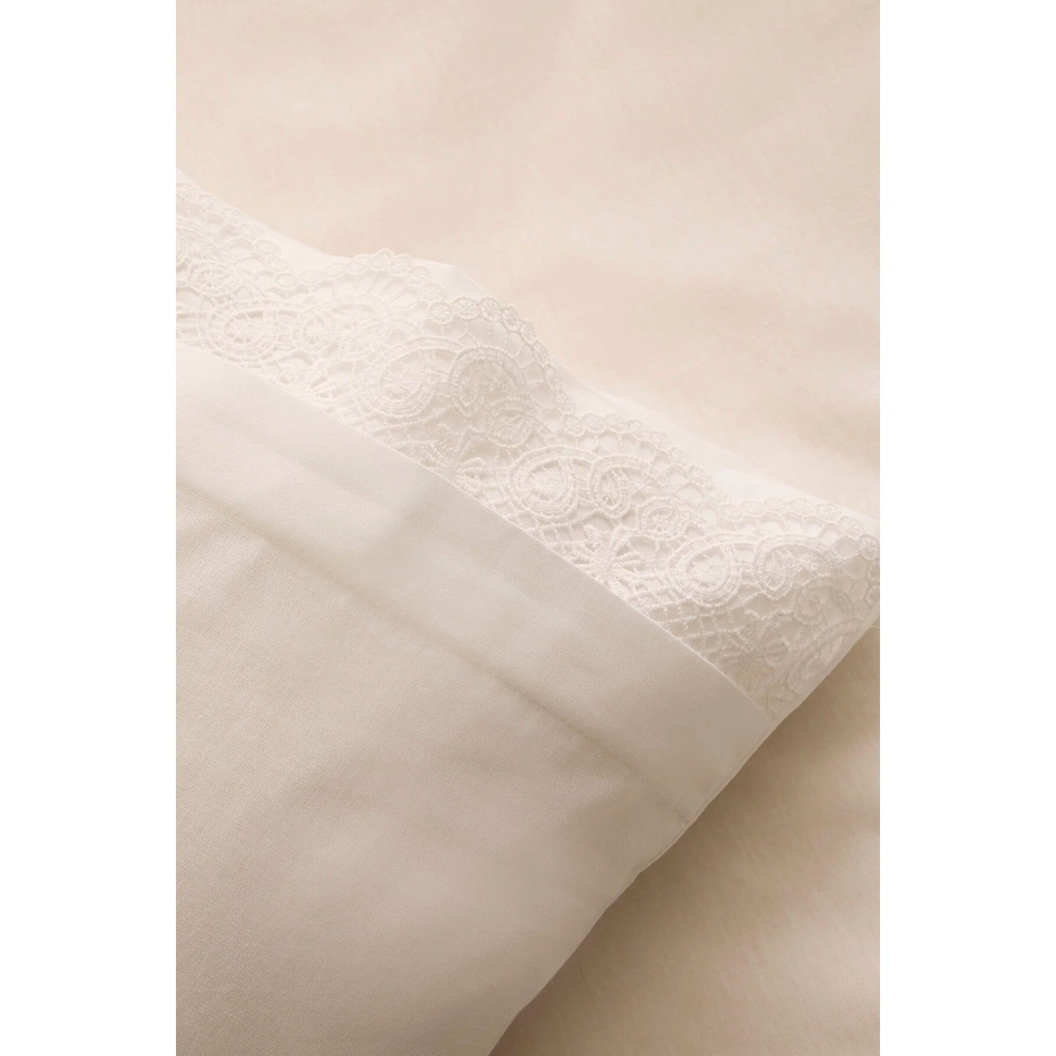 Karaca Home Velisse Lace Double Duvet Cover Set White - MALLTURK