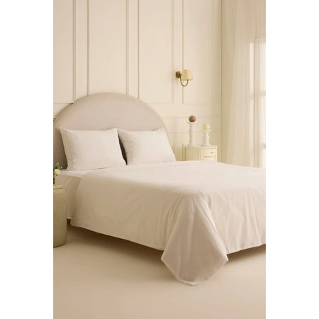 Karaca Home Lunelle Lace Double Duvet Cover Set White - MALLTURK