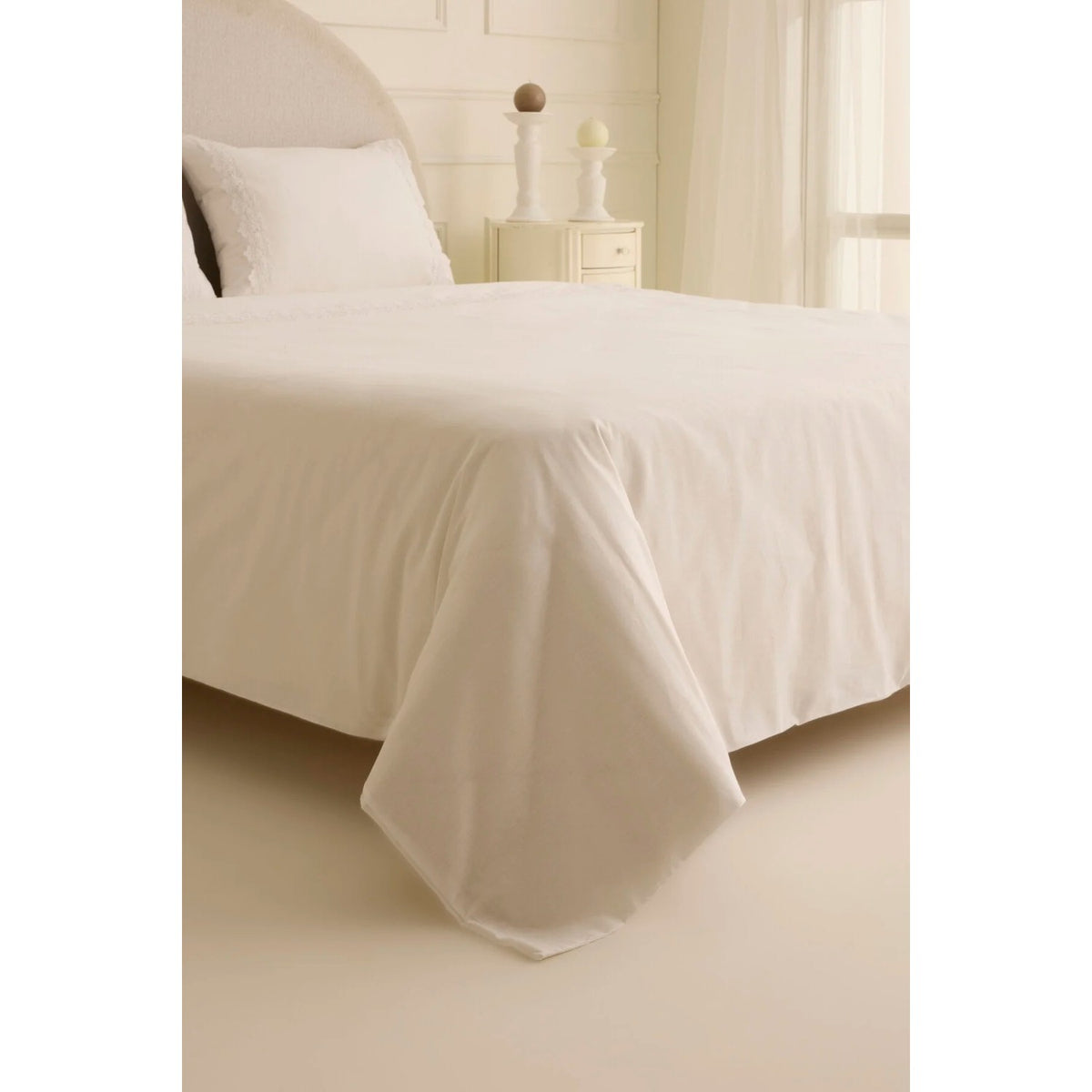 Karaca Home Lunelle Lace Double Duvet Cover Set White - MALLTURK