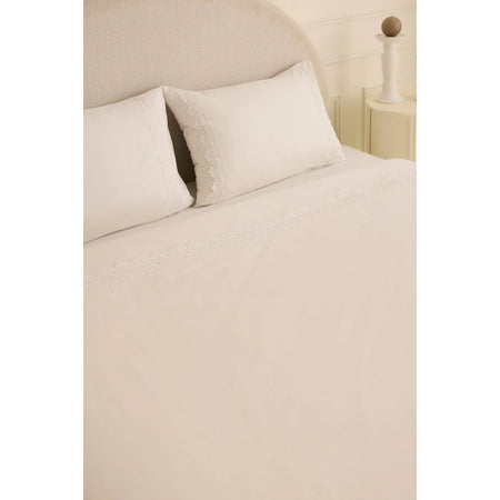 Karaca Home Lunelle Lace Double Duvet Cover Set White - MALLTURK