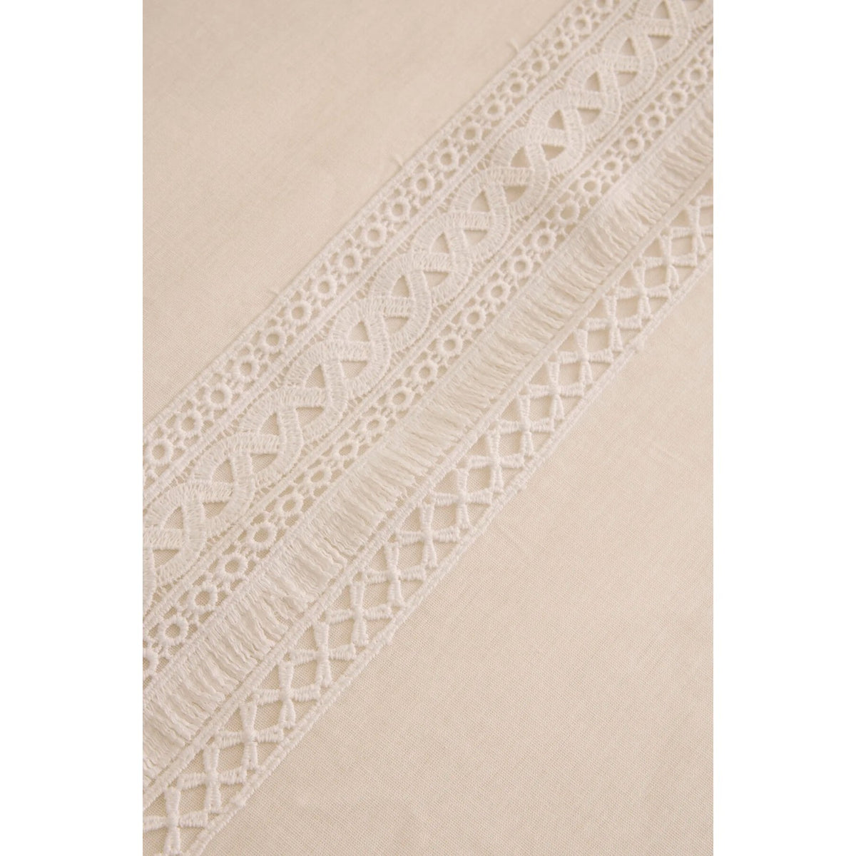 Karaca Home Ricamo Lace Double Duvet Cover Set White - MALLTURK