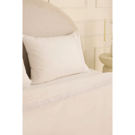 Karaca Home Ricamo Lace Double Duvet Cover Set White - MALLTURK