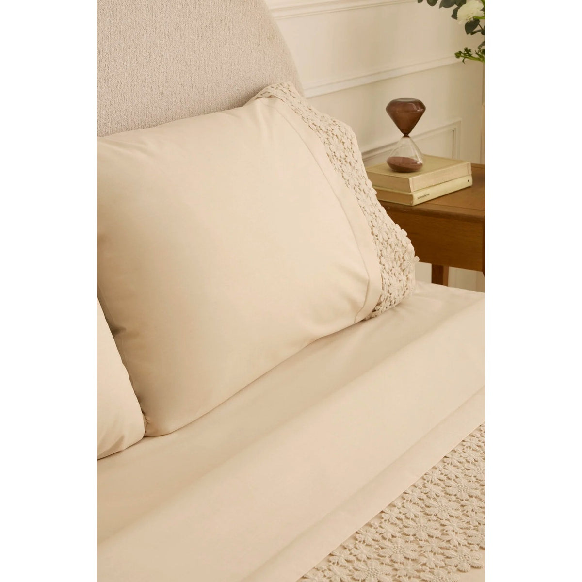 Karaca Home Rosal Embroidered Double Duvet Cover Set Beige - MALLTURK