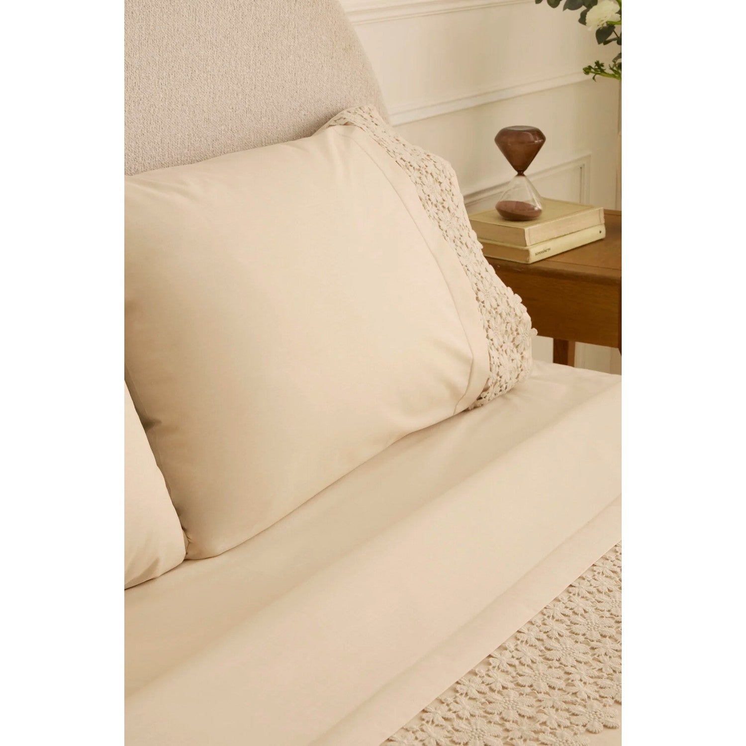 Karaca Home Rosal Embroidered Double Duvet Cover Set Beige - MALLTURK