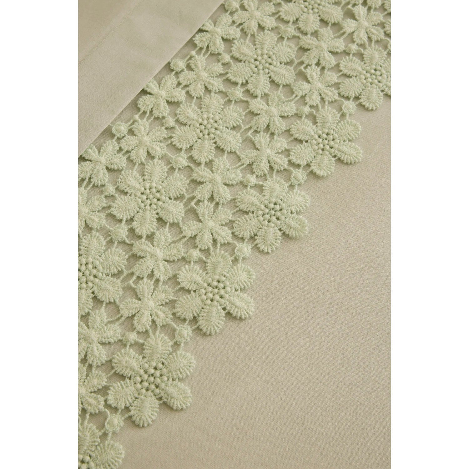 Karaca Home Rosal Embroidered Double Duvet Cover Set Sage Green - MALLTURK