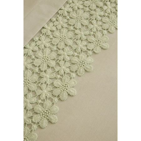 Karaca Home Rosal Embroidered Double Duvet Cover Set Sage Green - MALLTURK