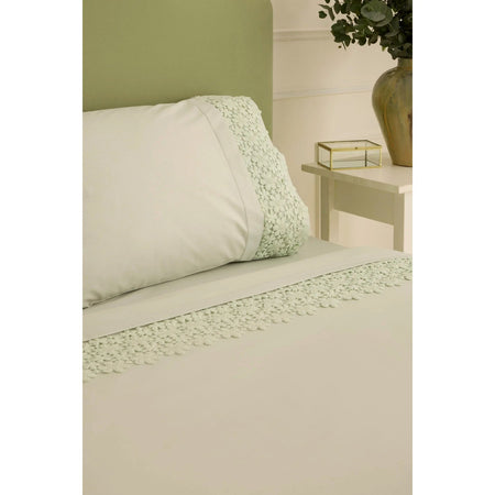 Karaca Home Rosal Embroidered Double Duvet Cover Set Sage Green - MALLTURK