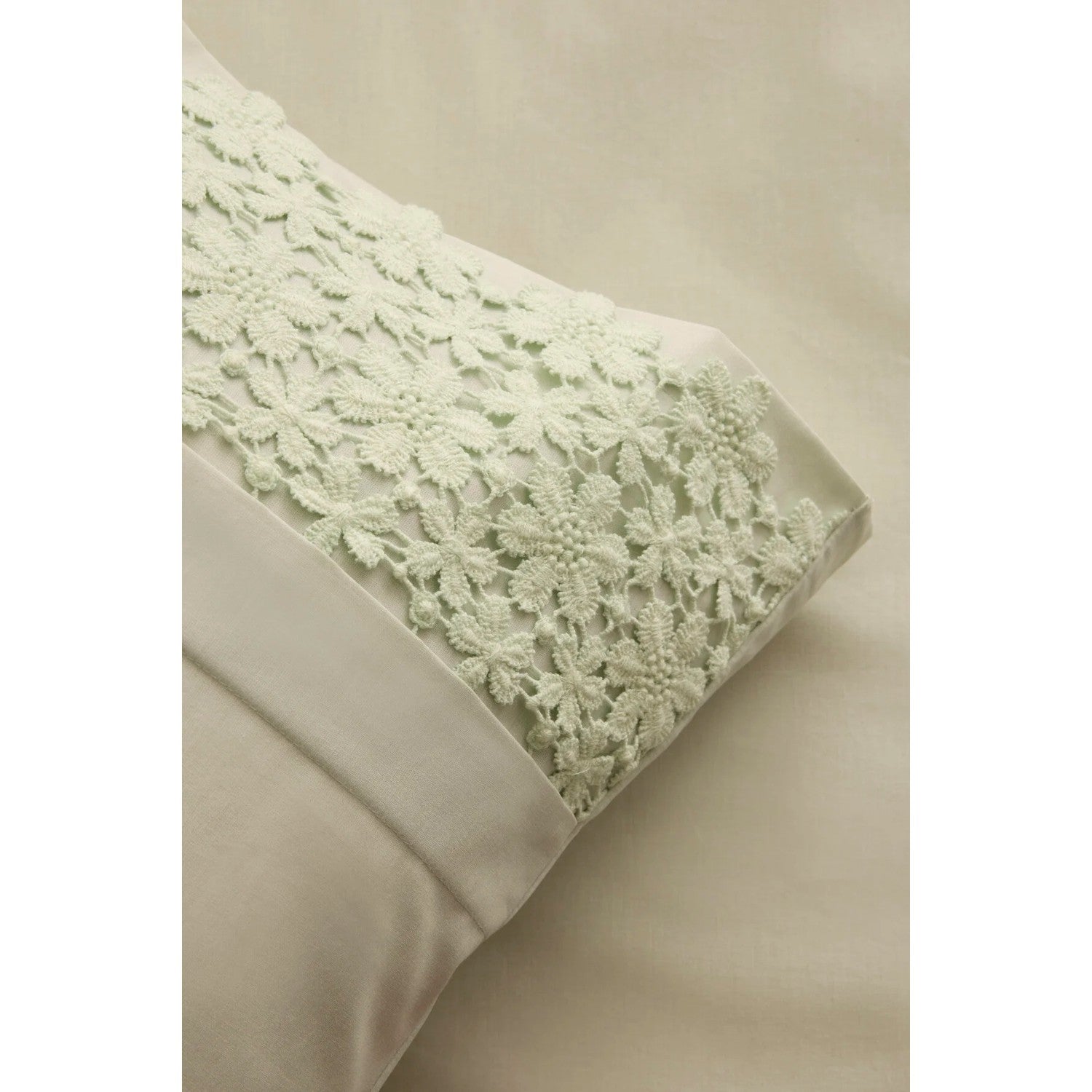 Karaca Home Rosal Embroidered Double Duvet Cover Set Sage Green - MALLTURK