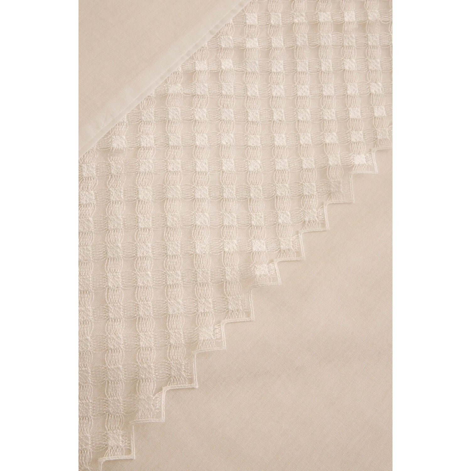 Karaca Home Elvion Lace Double Duvet Cover Set White - MALLTURK