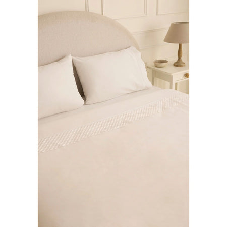 Karaca Home Elvion Lace Double Duvet Cover Set White - MALLTURK