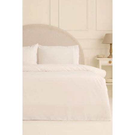 Karaca Home Elvion Lace Double Duvet Cover Set White - MALLTURK