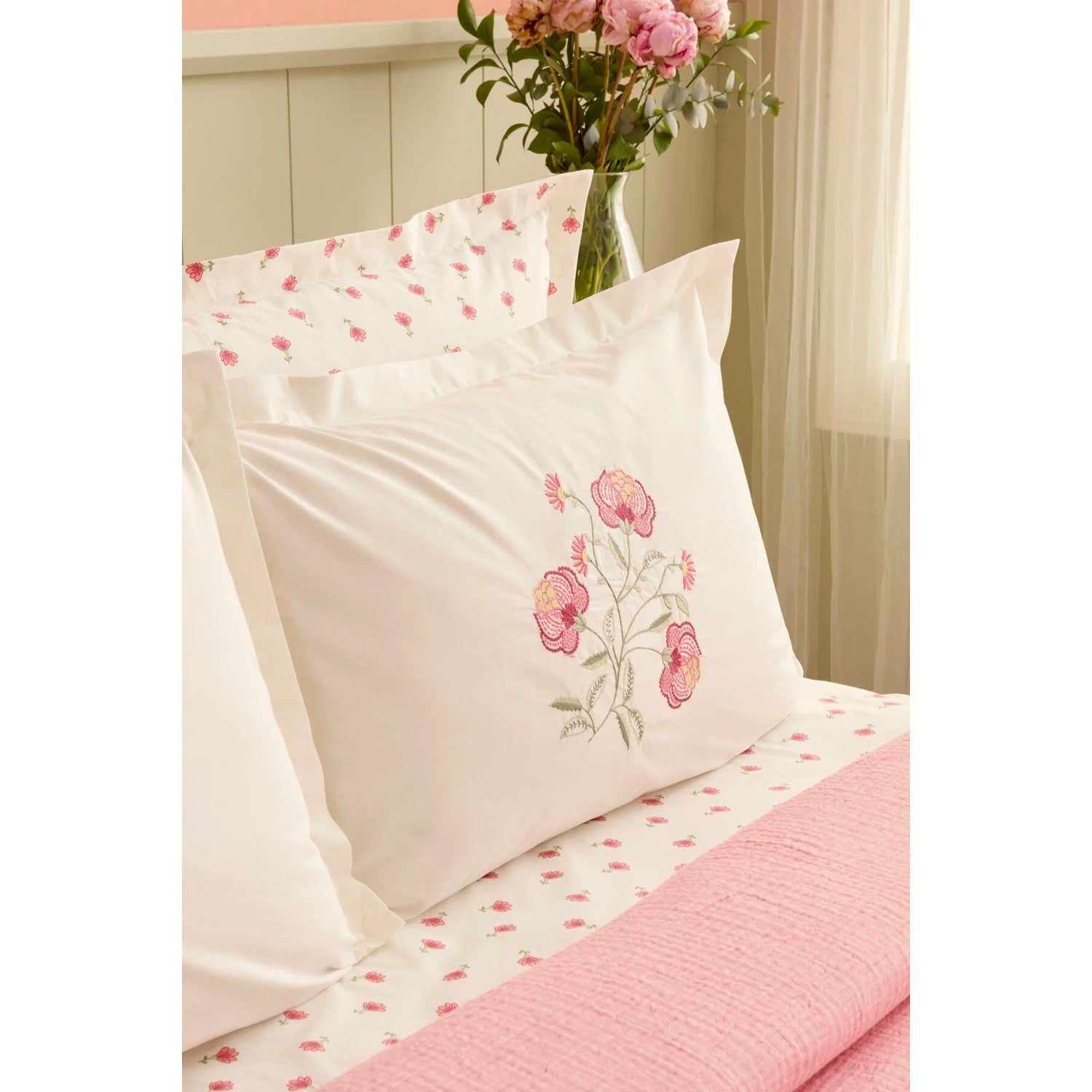 Karaca Home Alvero 100% Cotton Nish Set Double Bed Quilted Bedding Set Multicolour - MALLTURK