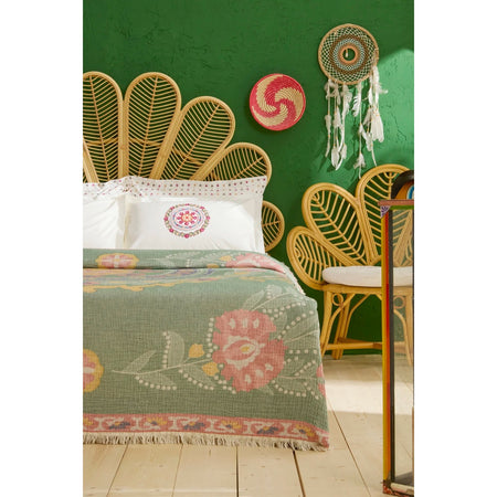 Karaca Home Luneor 100% Cotton Nish Set Double Bed Quilted Bedding Set Multicolour - MALLTURK