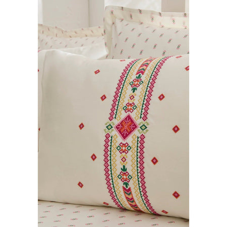 Karaca Home Elvra 100% Cotton Nish Set Double Bed Quilted Bedding Set Multicolour - MALLTURK