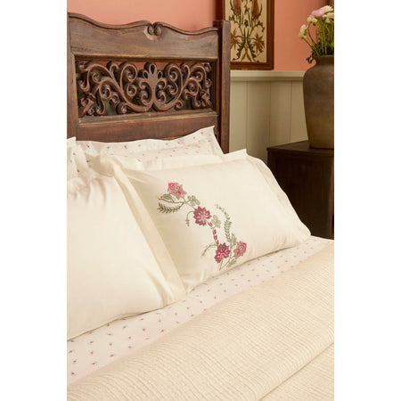 Karaca Home Noera 100% Cotton Nish Set Double Bed Quilted Bedding Set Multicolour - MALLTURK