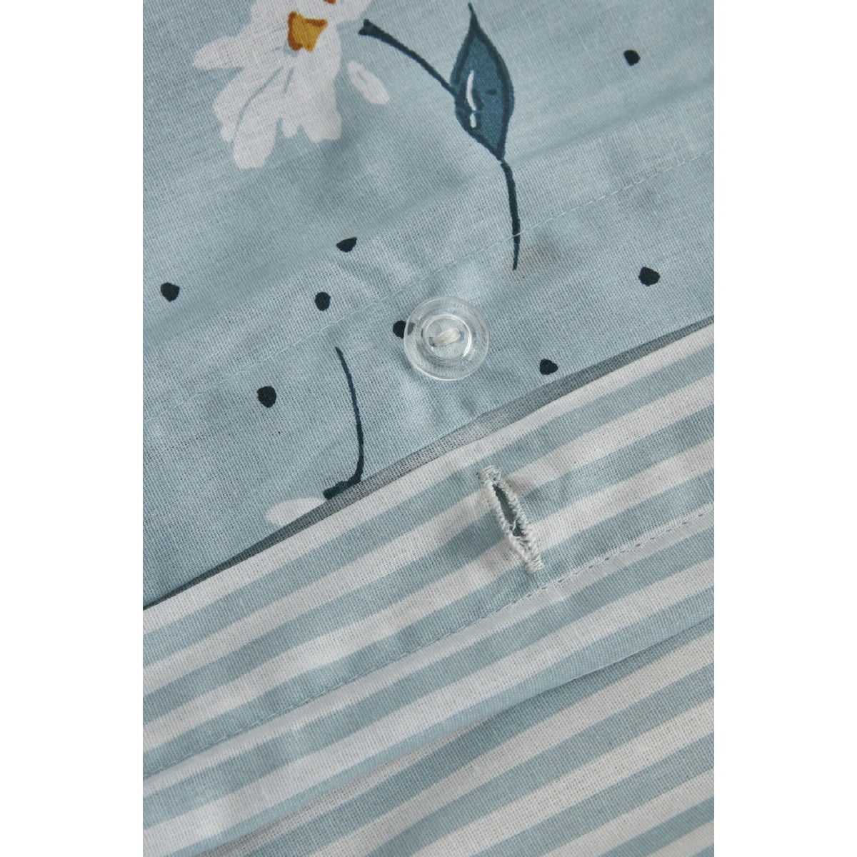 Karaca Home Daisy 100% Cotton Single Duvet Cover Set Mint - MALLTURK